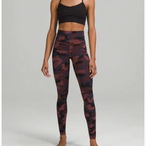 Lululemon Athletica Wunder Under Smokey Camo Leggings Size 10 28"